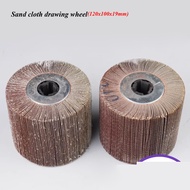Sand cloth drawing wheel 120x100x19mm for SS steel mirror polishing flap wheel #40~#600 abrasive whe