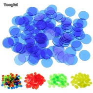 Tooyful 100pcs Bingo Chips Plastic Counting Chips Bingo Supplies Counter Mixed Color