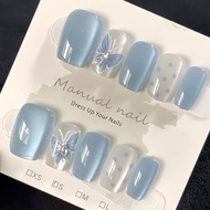 Dream high-end Korean wear A butterfly wear A short blue