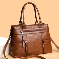 messenger bag 斜挎包 女包2025时尚高级感复古休闲单肩斜挎包简约大容量妈咪包