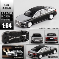 Jkm 1:64 Audi A8L Horch Sedan Alloy Model Kereta Koleksi Model Kereta Miniatur