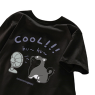 "Kaos Wanita Summer Cool Husky Shirt - Atasan Korean Style Musim Panas Baju Lengan Pendek Kekinian"