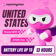 (5G) Roamingman United States - 20GB/Day | Daily Usage | Rental Pocket Wifi