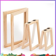 3 Pieces Paper Making Wooden Paper Making Mould Papermaking Screen Kit 3 Size Frame for DIY  (A7, A6