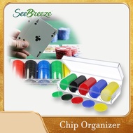 Chips Carrier Transparent Casino Poker Chip Holder Storage Case Acrylic Transparent Container