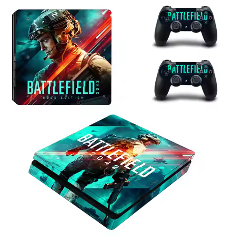 Battlefiled 2042 PS4 Slim Skin Sticker For Console and Controllers PS4 Slim Skins Sticker Decal Viny