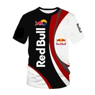 R RED BULL 2025 New Style RED BULL Men's Short-Sleeved RED BULL Printed T-Shirt Harajuku Leisure Tre