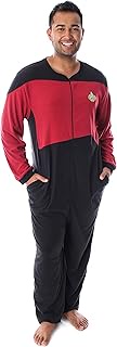 Star Trek Men's The Next Generation TNG Picard Command Uniform One Piece Costume Pajama Union Suit
