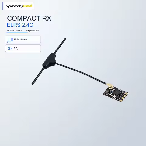 SpeedyBee Nano 2.4G ExpressLRS Receiver 5V IPEX1 SX1281+ESP8285 0.7g T-Antenna For Long Range FPV Dr