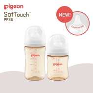 3nd Generation Pigeon PPSU Wide Neck Bottle Botol Softouch Teat Nipple Susu Puting Botol 5oz/8oz/11o
