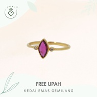 [Kedai Emas Gemilang] 2002250 {YS} Diamond&Stone Gold Ring (11) (1.1G) [585 Gold]