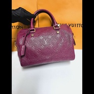 LV speedy25酒紅色手提包