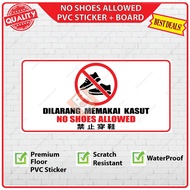 No Shoes Allowed Floor Sticker, Please take off your shoes signage 🚻 PVC Floor Sticker