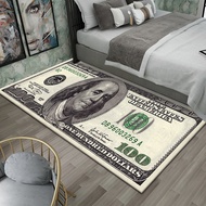 [New Product] Dollar Banknote Bedside Blanket Cartoon Creative Anti-slip Bedroom Carpet Household So