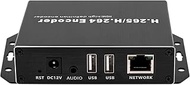 EXVIST H.265 4K PoE HDMI Video Encoder, Dual USB2.0 for Recording, Loopout, Compatible with ONV/HK, 