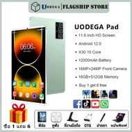 [ซื้อ 1 ฟรี 6] UODEGA ใหม่ Pro14 แท็บเล็ต 12นิ้ว Android RAM16GB ROM512GB แท็บเล็ต Full HD 11 แกนพร้อมรองรับ 2 ซิมการ์ด Andori 12.0 แท็บเล็ตของแท้ 4G / 5G พร้อมการรับประกัน
