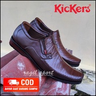 Sepatu kulit pria Kickers Casual Formal Santai Kantor Kuliah Kerja Dinas Pantofel Vantopel PDH PDL D