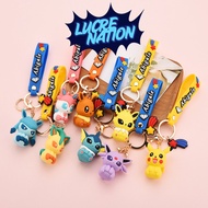 GANTUNGAN Cute Pokemon Eevee Keychain EeveelutionKeychain Pokemon Bag Keychain