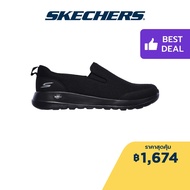 Skechers สเก็ตเชอร์ส รองเท้าผู้ชาย Men GOwalk Max Clinched Walking Shoes - 216010-BBK Air-Cooled Goga Mat 5-Gen Technology Machine Washable Ortholite