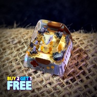 Cubone keycap, okemon keycap, pokemon cubone mechanical keyboard button, artisan keycap, anime keyca