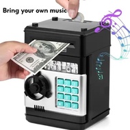 With Lock Money Box Bank Electronic Coins Machine Cash ATM Music Piggy Bank Password ATM