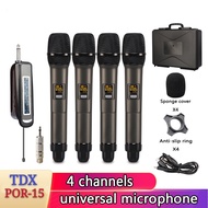 TDX POR-15 4-Channel Wireless Microphone System (4 Handheld Microphone) with Storage Case