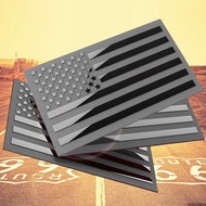 3D Metal American Flag Emblem DecalBlack American Flag Decal,for Car, Truck or SUV,5"x3"(Matte Black