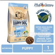 HAPPY DOG NATURCROQ PUPPY 1KG DOG FOOD HD MAKANAN ANAK ANJING KERING PENCERNAAN SENSITIV HAPY SENSIT
