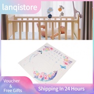 lanqistore-my Baby Milestone Blanket  Photo Prop 39.4in Wide Squared Flowers Birds Pattern for Photo