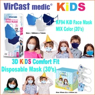 VIRCAST MEDIC KF94 Protective Face Mask For Kids 20‘S / 3D Comfit Baby Mask -30's(APPROVED BY KFDA, MDA, KKM)-KF94 MASK-KID MASK