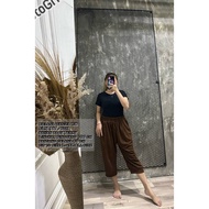 WOMEN'S TROUSERS 117-147 7/8 TROUSERS PREMIUM BABYTERRY MATERIAL LP 106 CM FIT TO L-3L