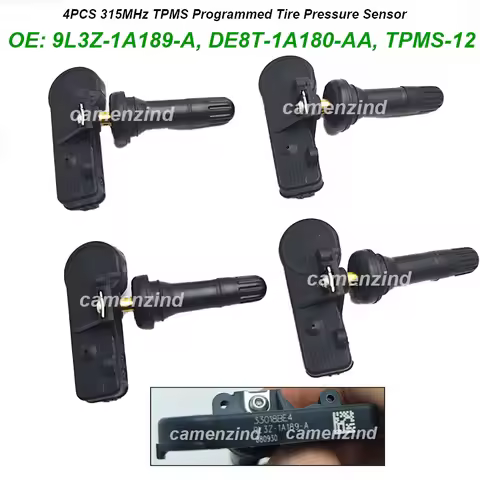 4Pcs Programmed TPMS Tire Pressure Sensor 9L3Z-1A189-A 9L3Z1A189A DE8T-1A180-AA 315MHz For Lincoln M