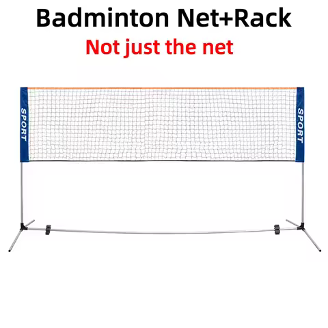 3.1m 4.1m 5.1m 6.1m Portable Badminton Net Frame, Standard Folding Outdoor Home Sports Badminton Tra