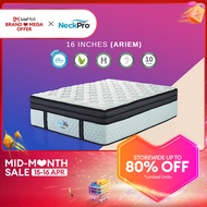 NeckPro Ariem 16 Inches | Talalay Latex + Pocket Spring Mattress (Olympus Series) (10 Years Warranty) Tilam Queen/ King/ Single/ Super Single 床褥 乳胶