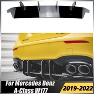 For Mercedes Benz A-Class W177 A35 A45 AMG 2019-2022 Rear Bumper Chassis Diffuser Spoiler Lip Spoile