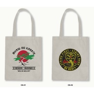 Black Canvas Zipper Tote Bag - Cobra Kai