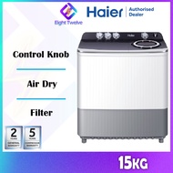 HAIER 10.5KG / 15KG Semi Auto Washing Machine | Twin Tub