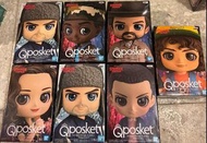 [太和火車站 或 旺角信和格仔鋪 或 SF到付] 賣Stranger things Qposket Eleven Lucas Hopper Max Dustin Steve figure 模型 每盒$