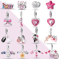 2024 New Style 925 Sterling Silver Barbie Series-Crystal Shoes Charm Suitable for Original Pan Charm