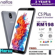 NEFFOS C5 PLUS 5.34" 16GB ROM + 1GB RAM Quad-Core Android Go Dual Sim 2200mAh Battery Original Malaysia Set