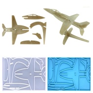 san* Assembled  Model Silicone Mold Plane Aircraft Desktop Decorations Epoxy Resin Moulds DIY Table Ornament Tools
