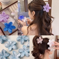 Super Fairy Flower Clip Women's 2024 New Gradient Cream Plumeria Shark Clip Hair Accessories