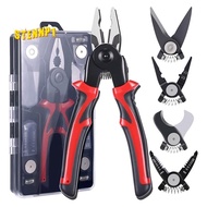 5 in 1 Versatile Tool Kit Tools &amp; Home Improvement Metal with Linesman Plier, Wire Stripper, Crimping Tools, Sheet Metal Shear