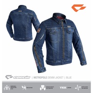 Continmoto Jaket Motor Denim Protektor Contin Metropole - Blue