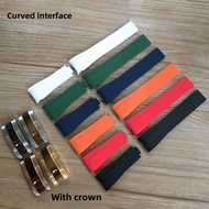 Rubber Watch Strap Applicable to Rolex Explorer 2 Green Black Water Ghost Submariner Series GMT Sili