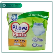 P.LOVE Adult Diapers Pants Size M (10 pcs)