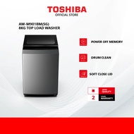 Toshiba AW-M901BM(SG) 8.0 KG Top Load Washing Machine (Silver) / Mesin Basuh/ 洗衣机