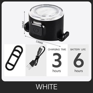 Lampu Belakang Sepeda Bulat 6 Modes USB Rechargeable Waterproof Tail Light Bicyle MTB Road Bike