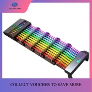 TECHCHIP- PSU Extension Cable RGB Trunking Cover Rainbow Bridge for 24Pin ATX Cable MOD Symphony Lin