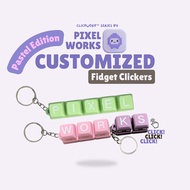 CLICKWORK SERIES PASTEL EDITION Customized Personalized Fidget Clickers Keychain Clicky Keyboard Key